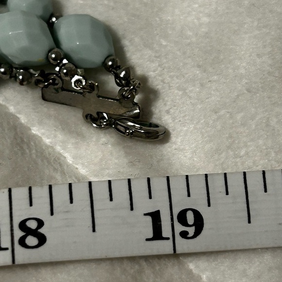 Three Layer Mint Color Necklace - Picture 6 of 6